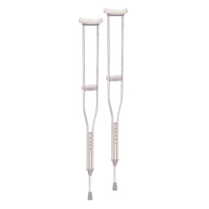 Retail Packaged Aluminum Crutches with Accessories