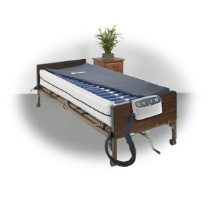 Système de matelas Med-Aire Plus 8" à pression alternée et à faible perte d'air avec périmètre défini de 10"