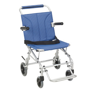 Super Light, Folding Transport Chair with Carry Bag and Flip-Back Arms