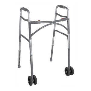 Bariatric Aluminum Folding Walker, Two Button