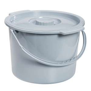 Commode Bucket with Handle and Lid, 12qt