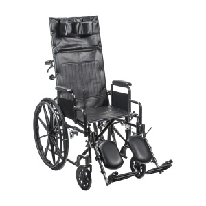 Fauteuil inclinable sport argenté avec revêtement en vinyle