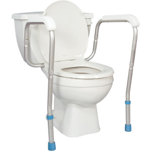 AquaSense Adjustable Toilet Safety Rails, to Floor