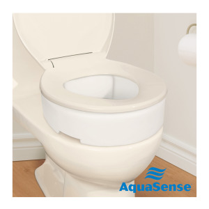 AquaSense Toilet Seat Riser with Hinge