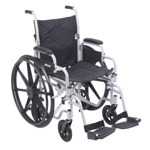 Ensemble fauteuil roulant/fauteuil de transport poids mouche Poly-Fly haute résistance et léger